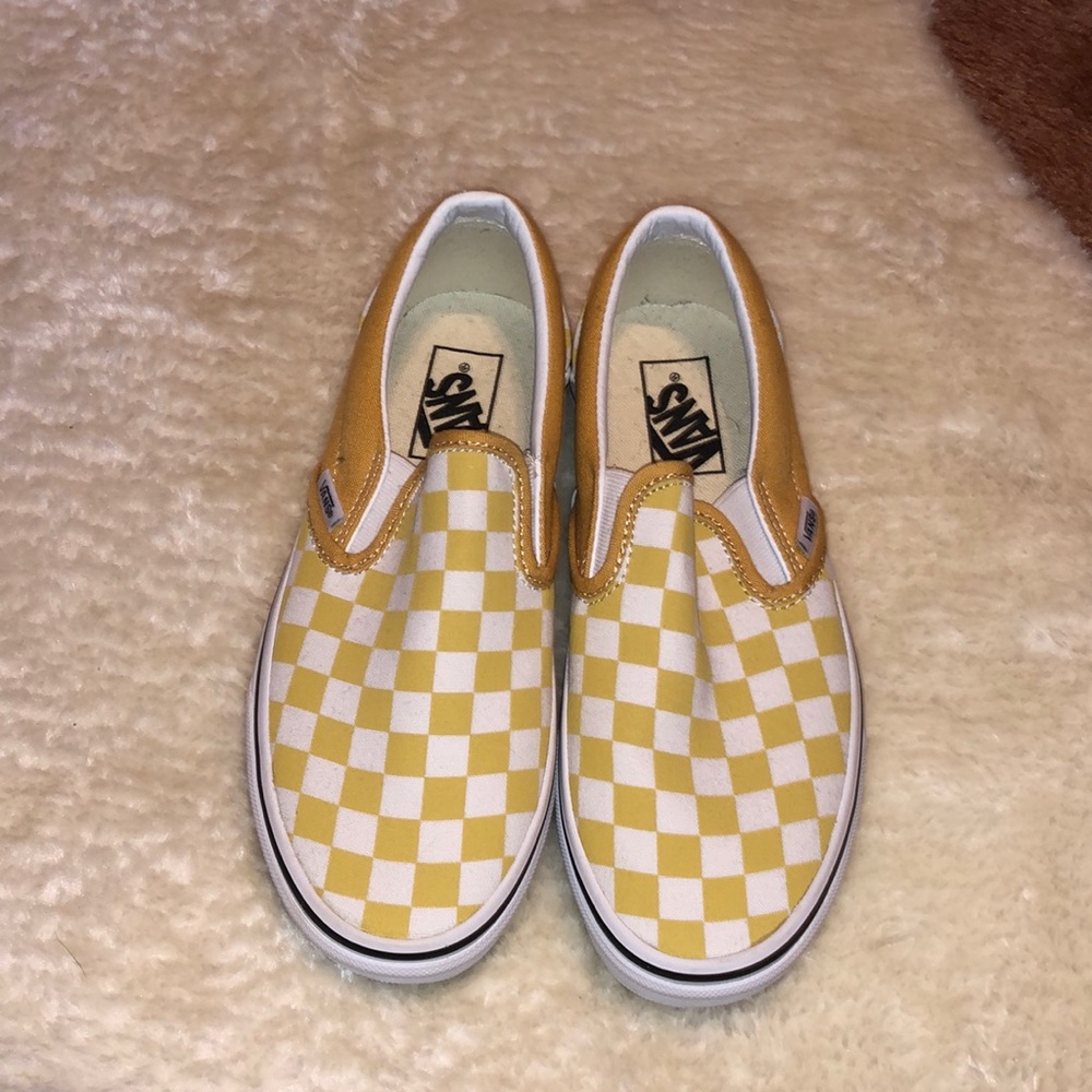 Yellow Checkered Vans